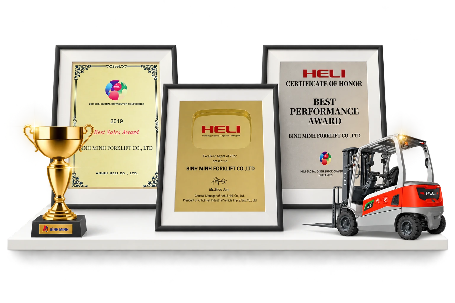 Các giải thưởng và thành tựu của HELI Bình Minh