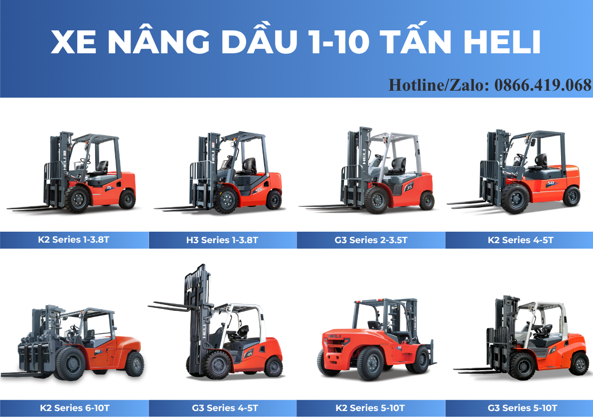 Xe nâng dầu HELI chính hãng