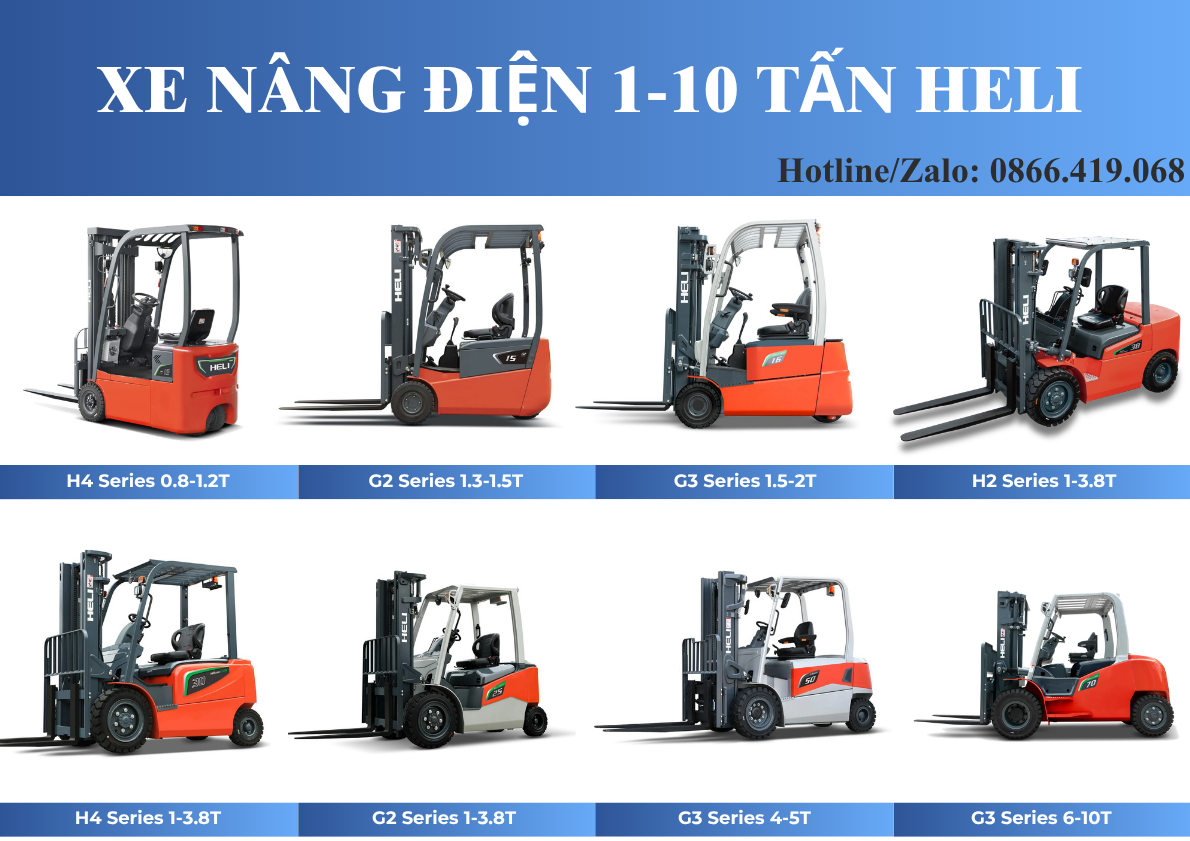 Xe nâng điện HELI mới chính hãng