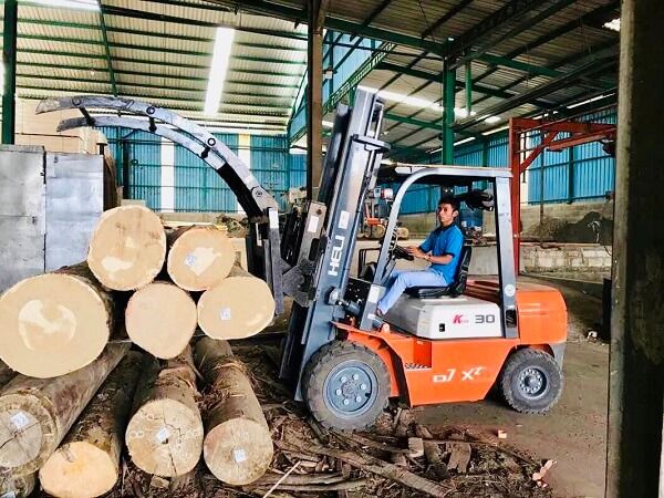 Xe Nâng Kẹp Gỗ